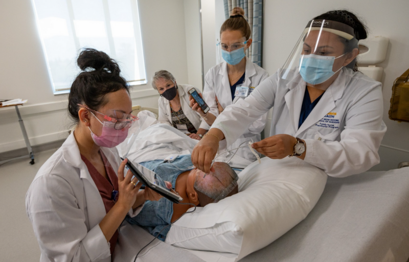 Nurses practicing