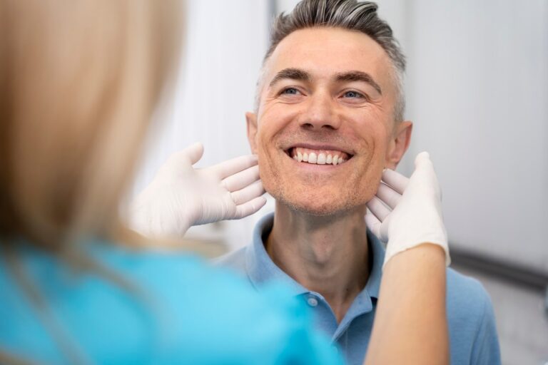 men with dental implants