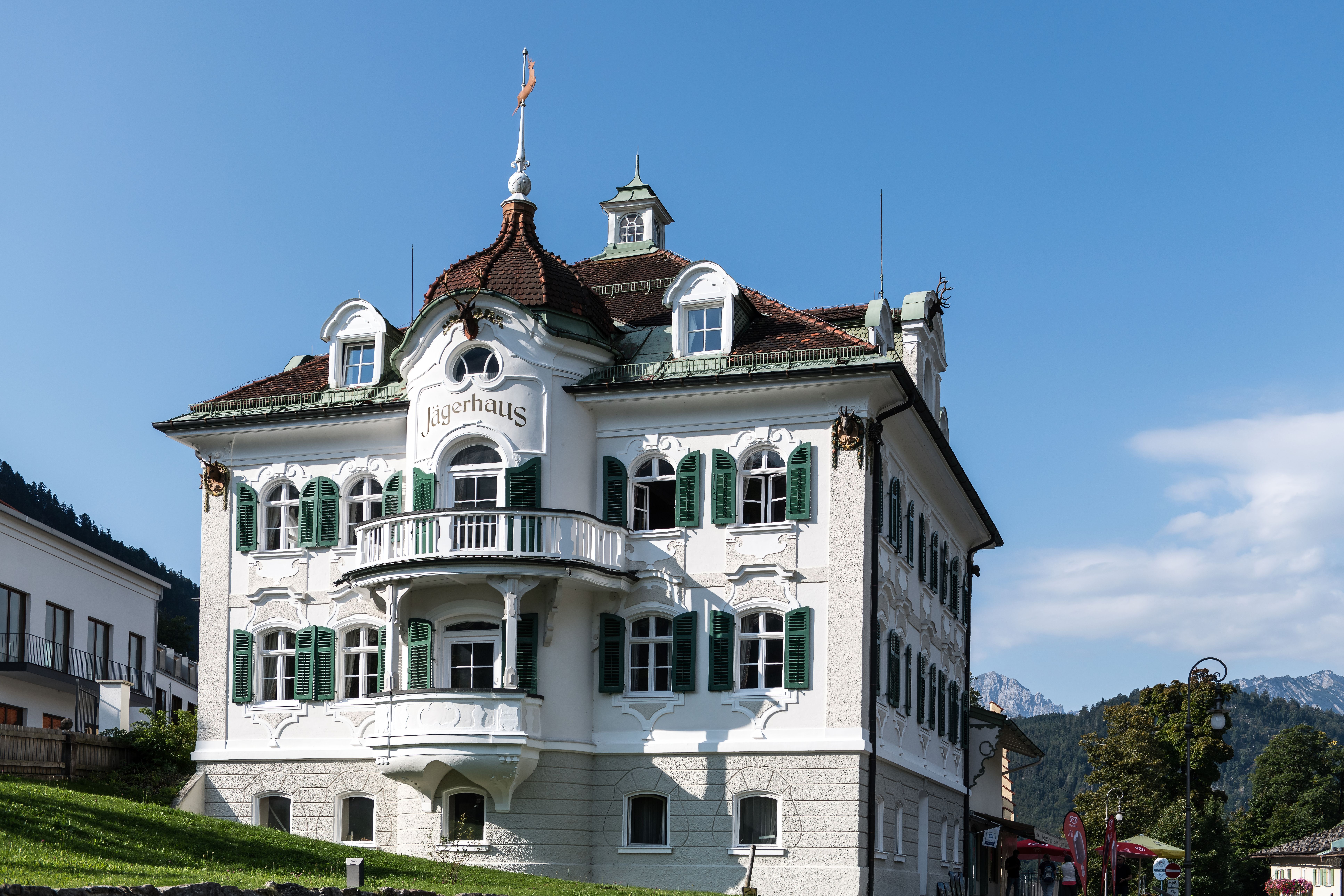 Elegant traditional hotel architecture in Schwangau, Bavaria, evoking a discreet alpine retreat.